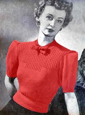 Vintage Sweater Pattern with Fancy Yoke - KnitCraft