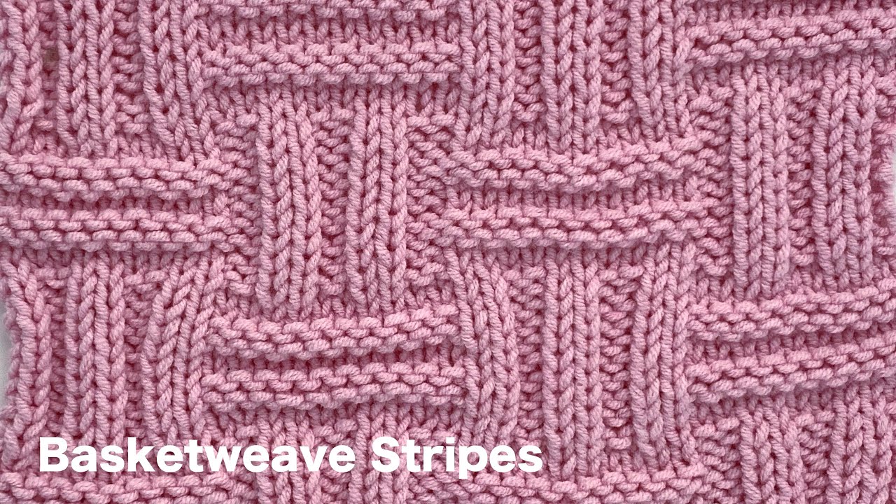 How to Stitch Basketweave Stripes - KnitCraft